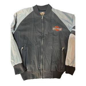 Harley Davidson Motorcycle Jacket Medium American Legend 2002 V Twin Power Gray